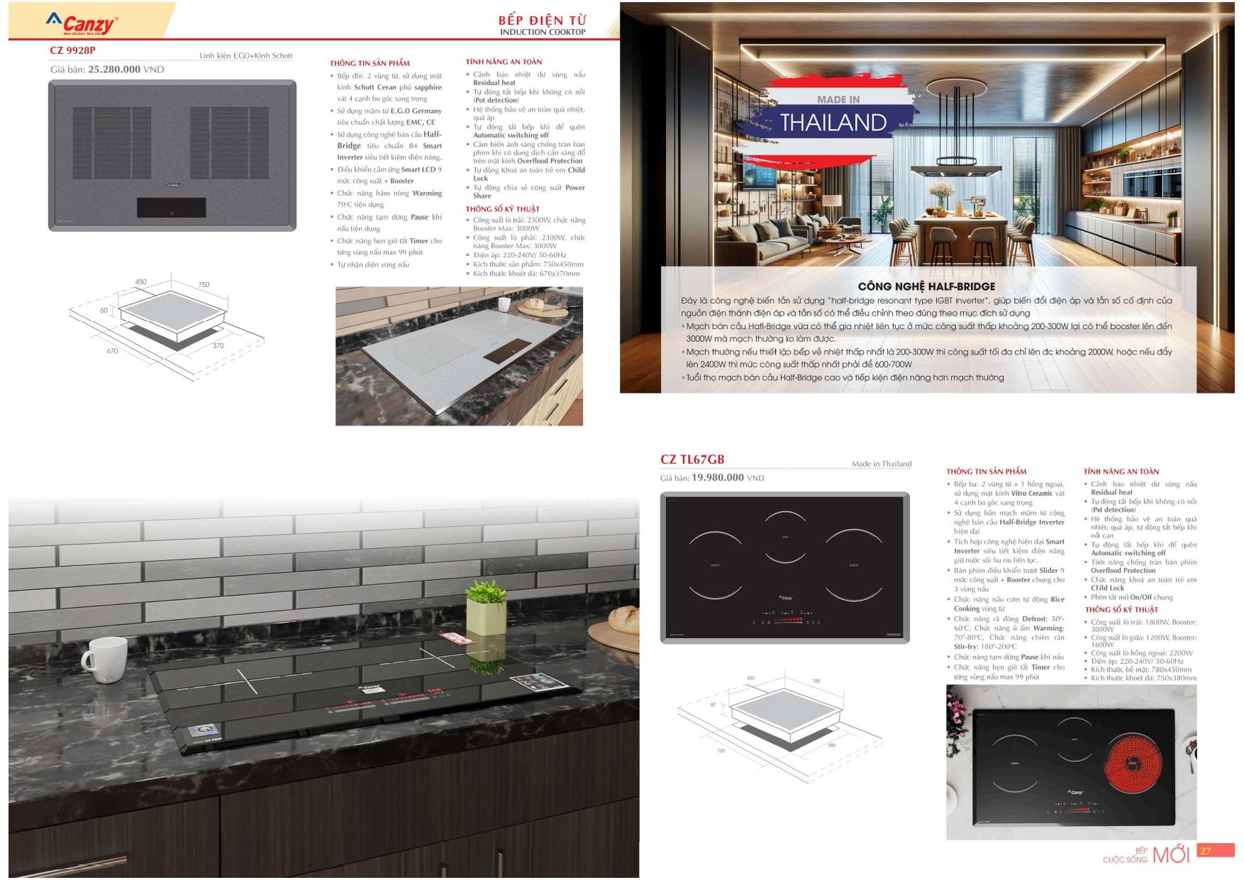 Bếp CANZY Catalogue và Bảng giá mới nhất 2024 /Page 13
